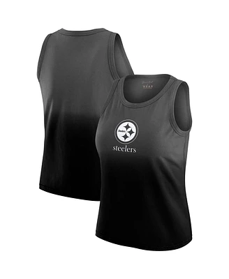 Wear by Erin Andrews Women's x Gracie Hunt Black Pittsburgh Steelers Ombre Tank Top