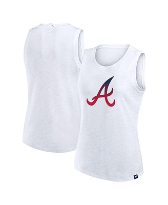 Fanatics Women's White Atlanta Braves Activate Slub Tank Top