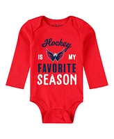 Wear by Erin Andrews Baby Boys and Girls 3-Piece Washington Capitals Turn Me Around Bodysuits Pants Set