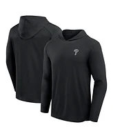 Fanatics Men's Black Philadelphia Phillies Front Office Power Mono Long Sleeve Hoodie T-Shirt