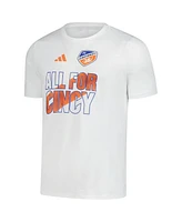 Adidas Men's White Fc Cincinnati 2025 Jersey Hook Aeroready T-Shirt