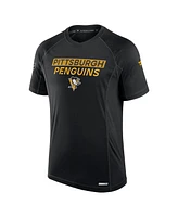 Fanatics Men's Black Pittsburgh Penguins Authentic Pro Rink Tech T-Shirt