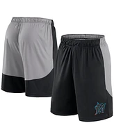Fanatics Men's Black/Gray Miami Marlins Go Hard Shorts