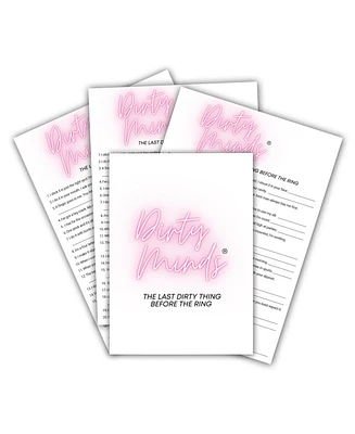 Tdc Games Dirty Minds Bachelorette Party Games for Adults, Bridal Shower Games Quiz with Naughty Clues for 25 Guests, Adult Games for Game Night