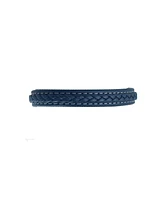 Trafalgar Amari's Azure Stitched Leather Secure Clasped Bracelet