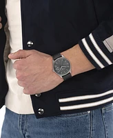 Coach Men's Oliver Black Leather Calfskin Strap Watch, 41mm