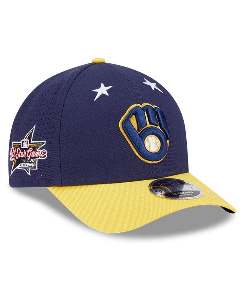 New Era Men's Navy/Gold Milwaukee Brewers 2025 Mlb All-Star Game 9FORTY M-Crown Adjustable Hat