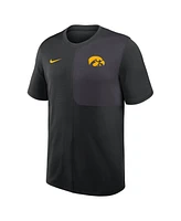 Nike Men's Black Iowa Hawkeyes 2025 Sideline Uv Performance Coach T-Shirt