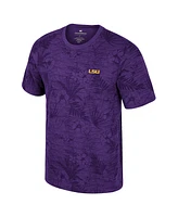 Colosseum Men's Purple Lsu Tigers Floral Printed T-Shirt