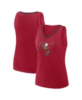 Logo Athletic Women's Red Tampa Bay Buccaneers Stellar Win V-Neck Tank Top