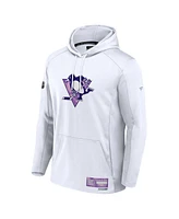 Fanatics Men's White Pittsburgh Penguins Authentic Pro Hockey Fights Cancer Pullover Hoodie