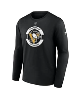 Fanatics Men's Black Pittsburgh Penguins Authentic Pro Core Secondary Long Sleeve T-Shirt