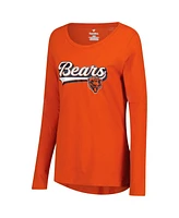 Fanatics Women's Orange Chicago Bears Tail Sweep Long Sleeve T-Shirt