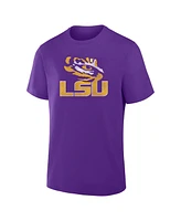 Fanatics Men's Purple Lsu Tigers Big Tall Distressed Vintage Logo T-Shirt