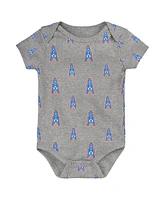 Outerstuff Baby Boys and Girls 3-Pack Tennessee Titans Oilers Throwback Team Starter Bodysuit