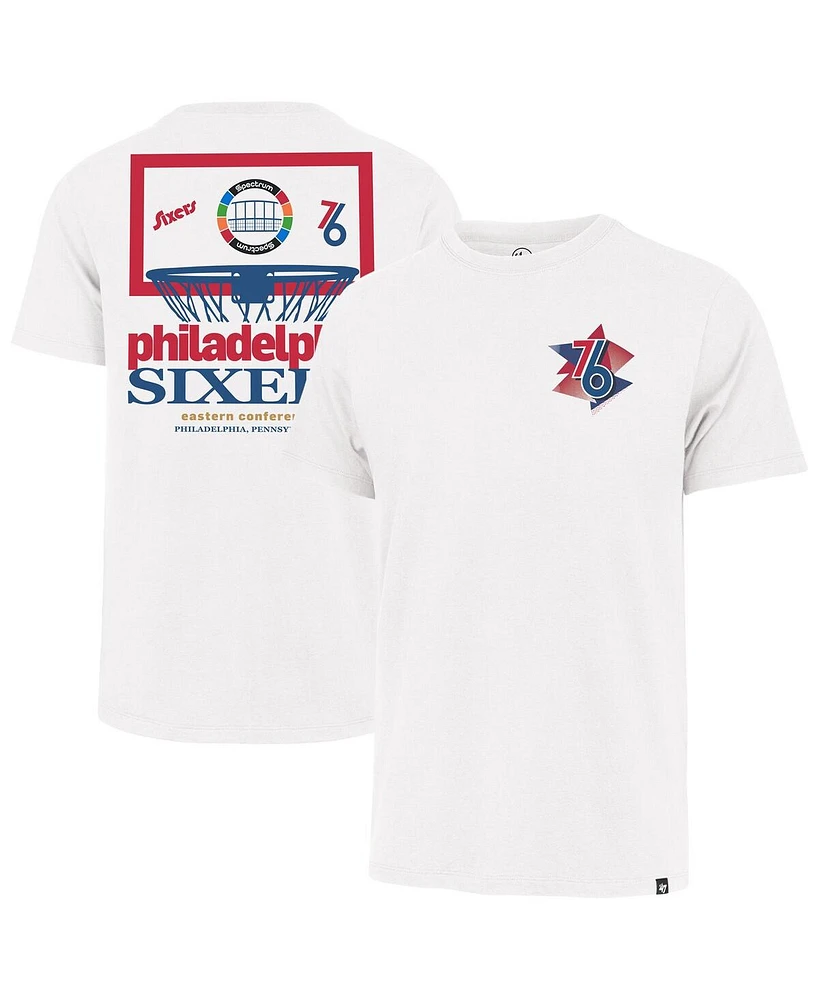 '47 Brand Men's White Philadelphia 76ers City Edition Backboard T-Shirt