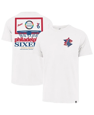 '47 Brand Men's White Philadelphia 76ers City Edition Backboard T-Shirt