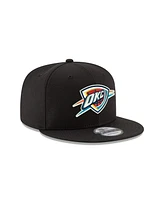 New Era Men's Black Oklahoma City Thunder Core Logo 9FIFTY Snapback Hat