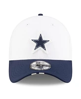 New Era Men's White/Navy Dallas Cowboys 2025 Nfl Training Camp 39THIRTY Flex Hat