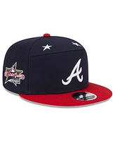 New Era Men's Navy/Red Atlanta Braves 2025 Mlb All-Star Game Side Patch 9FIFTY Snapback Hat