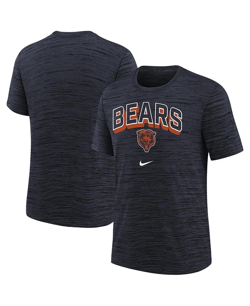 Nike Big Boys and Girls Navy Chicago Bears Sideline Velocity Performance T-Shirt