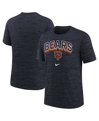 Nike Big Boys and Girls Navy Chicago Bears Sideline Velocity Performance T-Shirt