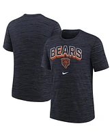 Nike Big Boys and Girls Navy Chicago Bears Sideline Velocity Performance T-Shirt