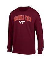 Champion Men's Maroon Virginia Tech Hokies Arch Over Logo Long Sleeve T-Shirt