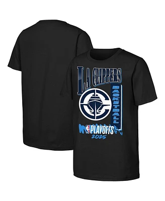 Outerstuff Big Boys and Girls Black La Clippers 2025 Nba Playoffs Hype T-Shirt