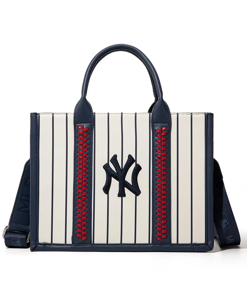 Montana West New York Yankees Whipstitch Crossbody Tote Handbag
