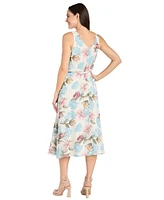 R & M Richards Women's Floral-Print Sleeveless Dress