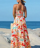 Cupshe Women's Summer Burst Tropical Maxi Beach Dress
