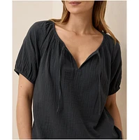 Pact Organic Cotton Coastal Double Gauze Boho Popover