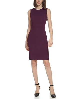 Calvin Klein Women's Crewneck Sleeveless Sheath Dress