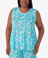 Ellen Tracy Plus Sleeveless Bermuda Pajama Set