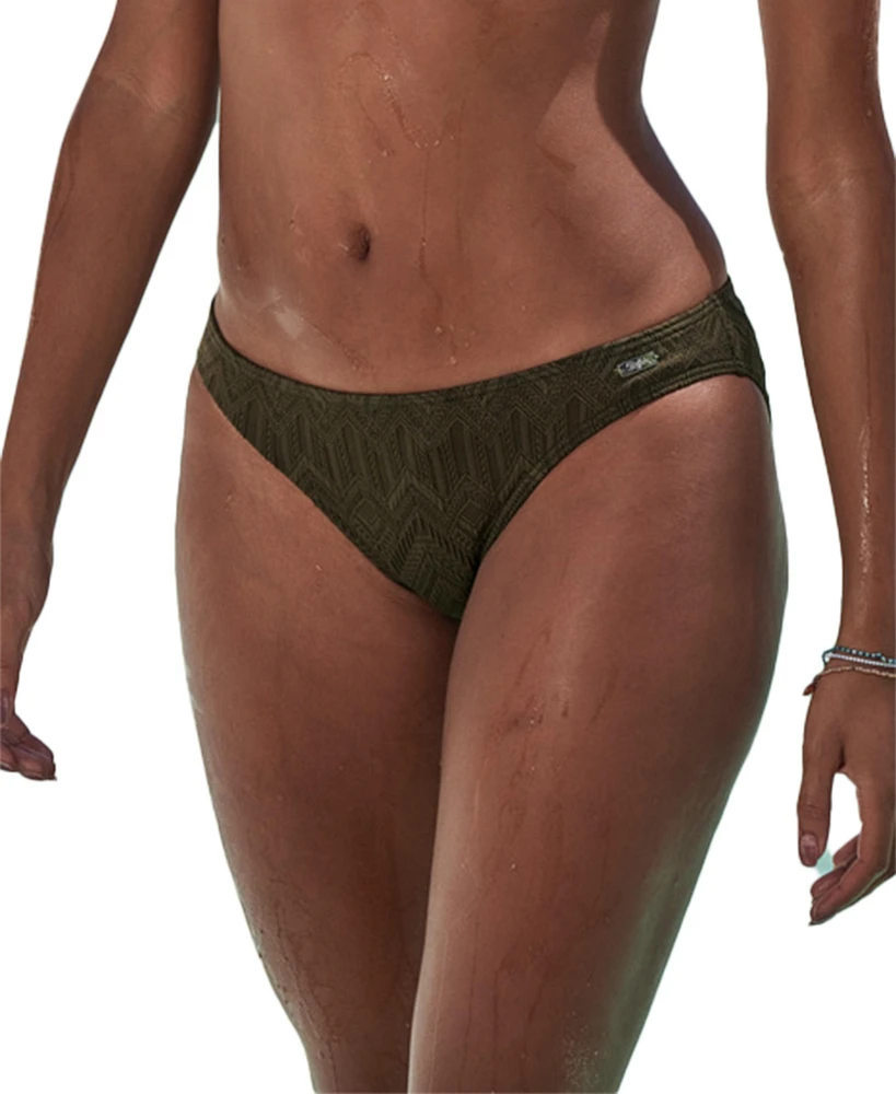 Lascana Women's Textured Classic Bikini Swimsuit Bottom