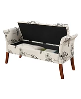 Convenience Concepts 51.5" Print Canvas Garbo Storage Bench