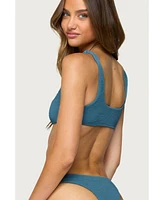 Edikted Womens Oasis Scrunch Bikini Top