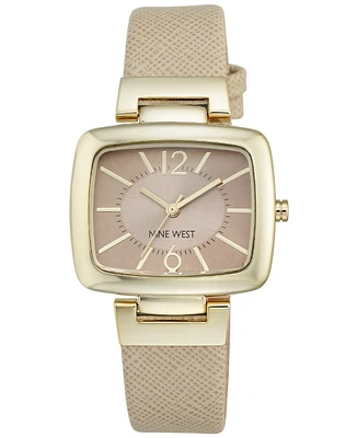 Nine West Women's Natural Leather Strap Watch 36mm Nw/1856NTNT