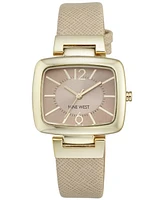 Nine West Women's Natural Leather Strap Watch 36mm Nw/1856NTNT