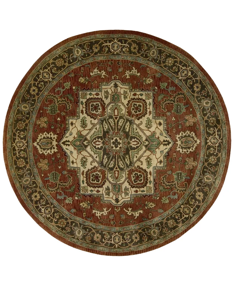 Nourison Home Rajah JA36 Red 8' Round Area Rug