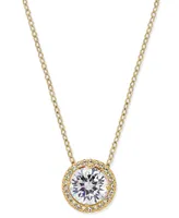 Eliot Danori Silver-Tone Crystal Pendant Necklace, Created for Macy's