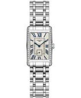 Longines Women's Swiss DolceVita Diamond (3/8 ct. t.w.) Stainless Steel Bracelet Watch 21x32mm L52550716