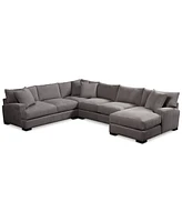 Rhyder 4-Pc. 112" Fabric Sectional Sofa with Chaise, Created for Macy's