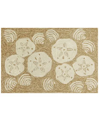 Liora Manne Front Porch Indoor/Outdoor Shell Toss Natural 2'6'' x 4' Area Rug