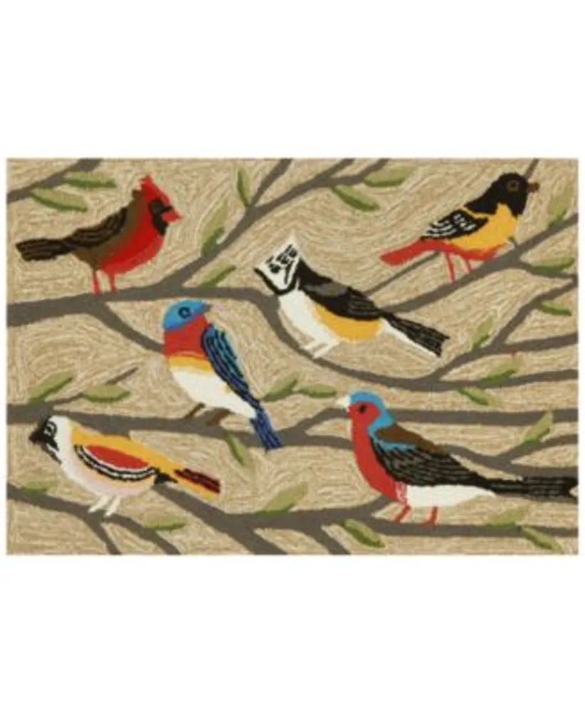 Liora Manne Front Porch Indoor Outdoor Birds Multi Area Rug