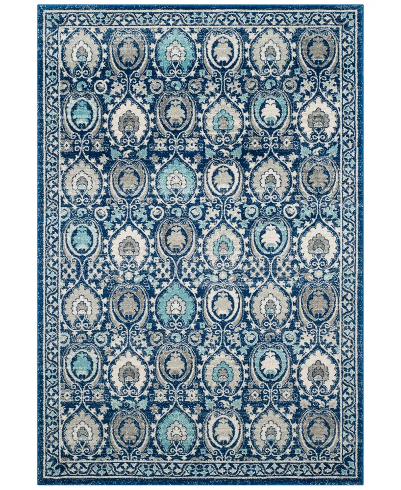 Safavieh Evoke EVK251C Blue/Ivory 2'2" x 7' Runner Area Rug