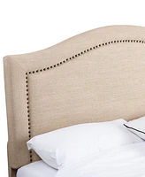 Joana King/California King Nailhead Trim Linen Headboard