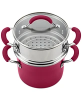 Cucina 3-Quart Nonstick Saucepot with Steamer and Lid