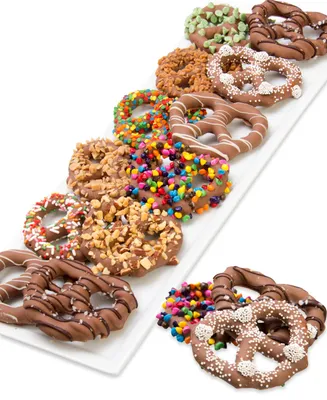 Chocolate Covered Company 12-Pc. Ultimate Belgian Chocolate Dipped Pretzel Twist Collection